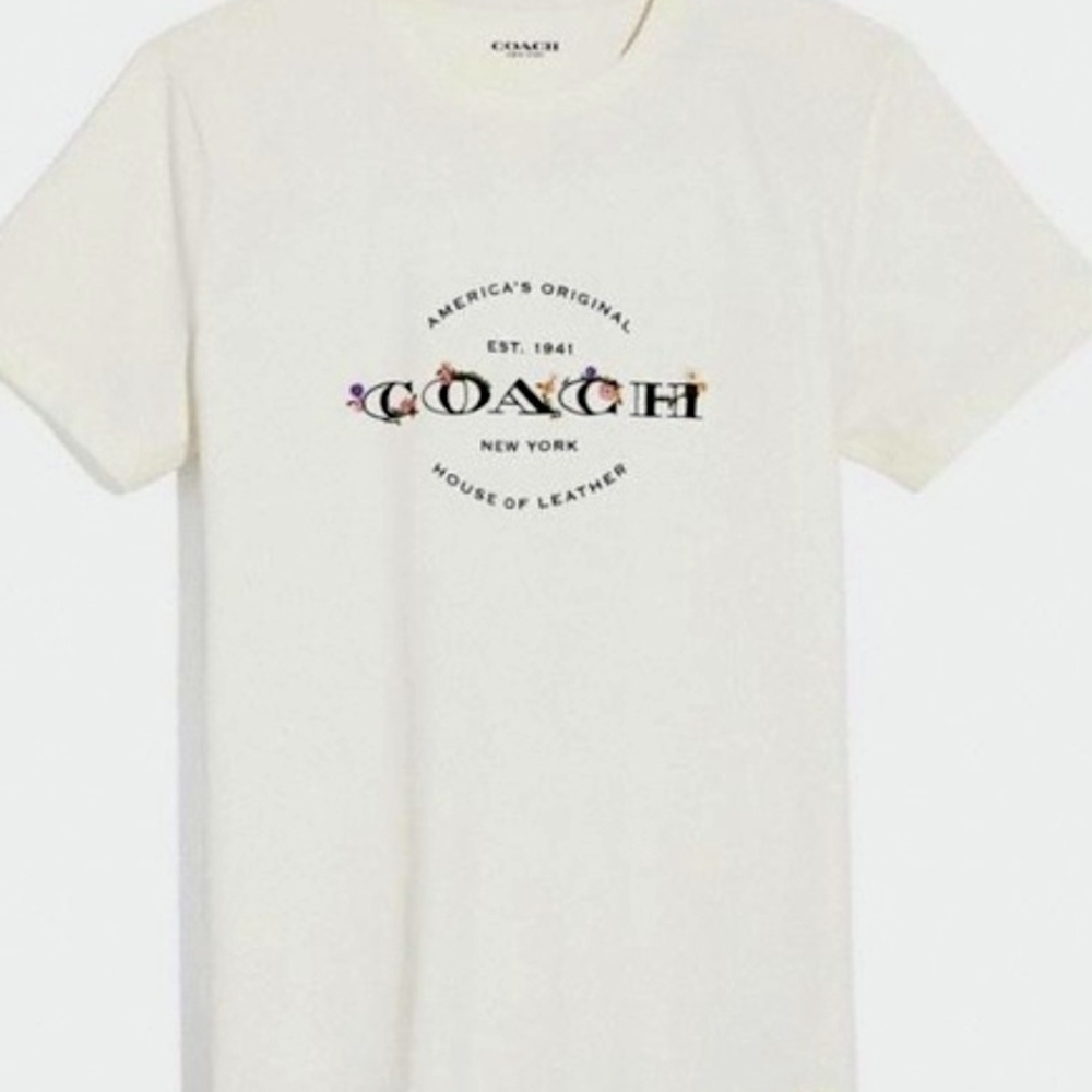 Coach Women's Off-White Graphic Tee